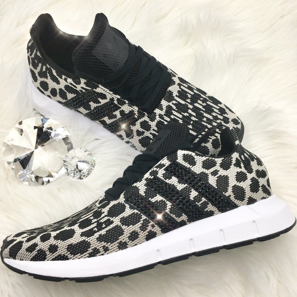 BLING Swarovski Adidas Leopard Swift Run Cheetah